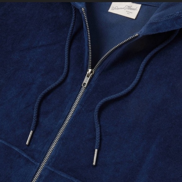 Universal Thread Women's Velour Hoodie Sweatshirt Navy‎ Blue - Small - Picture 9 of 9